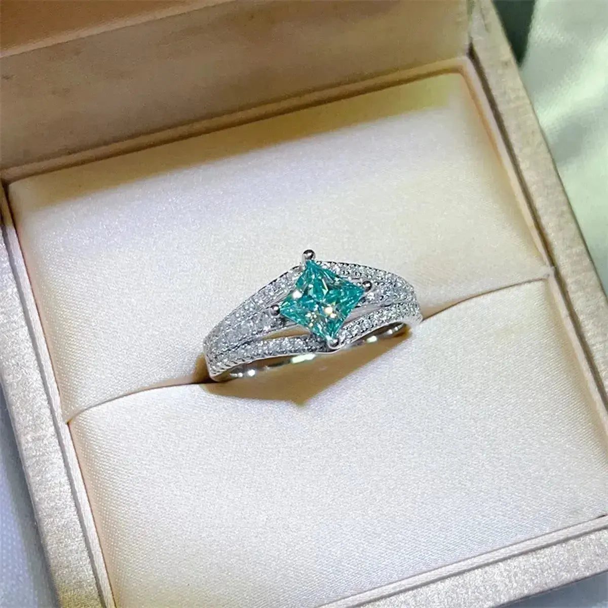 1 Carat Moissanite 925 Sterling Silver Ring - DaisyDrop 