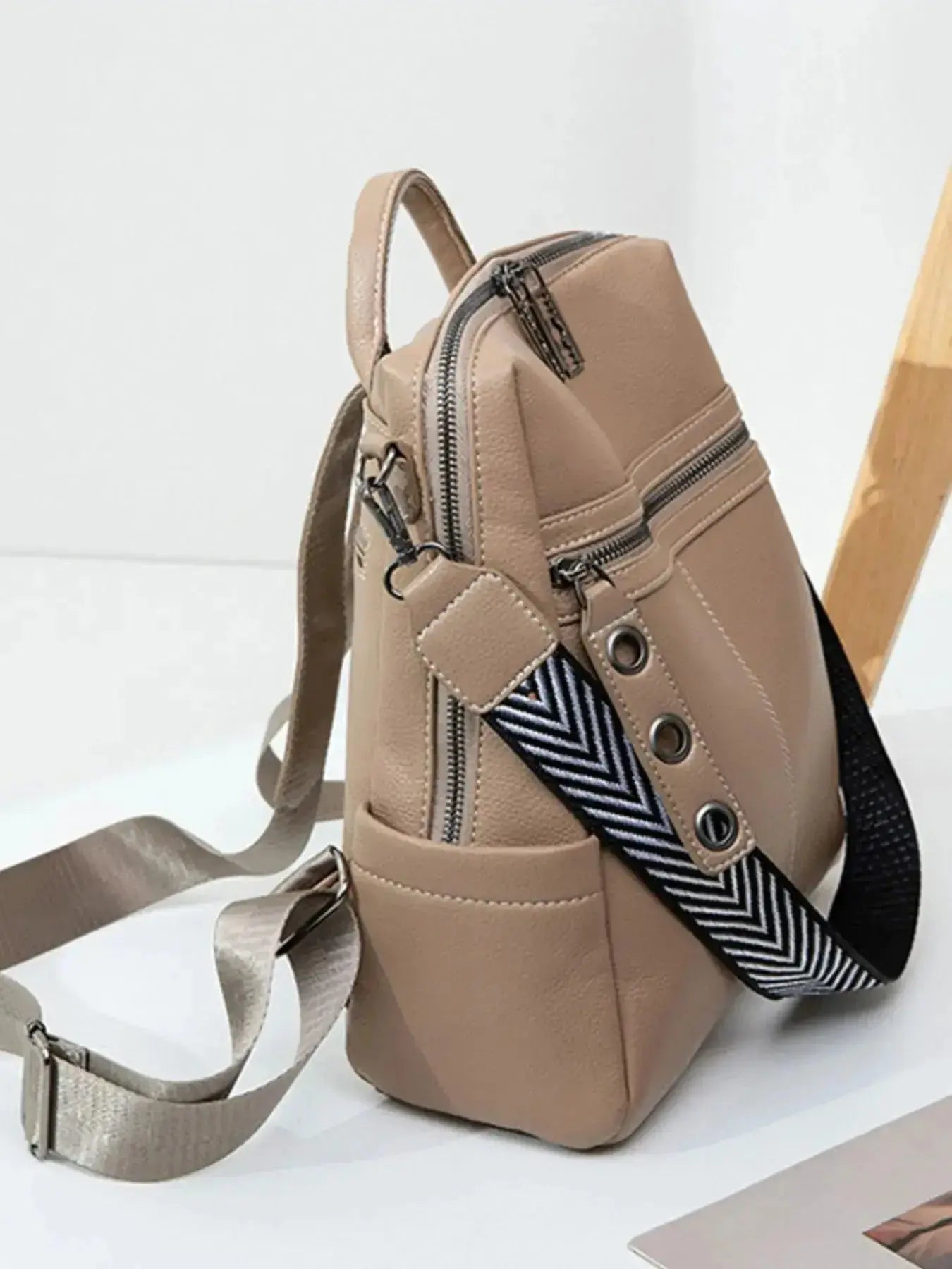 Leather Multi-Compartment Backpack Bag - DaisyDrop 