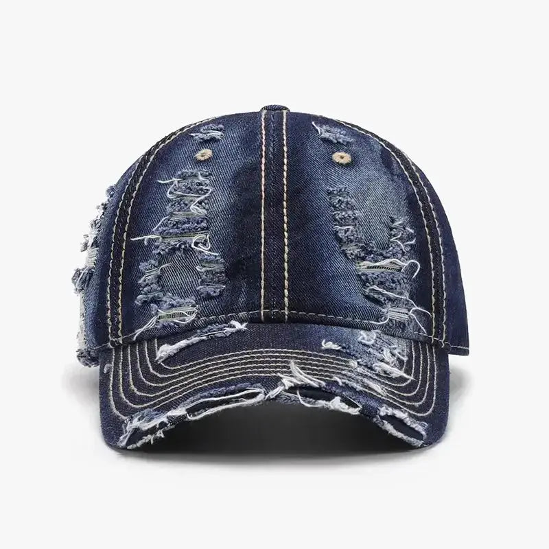 Distressed Adjustable Cotton Baseball Cap - DaisyDrop 