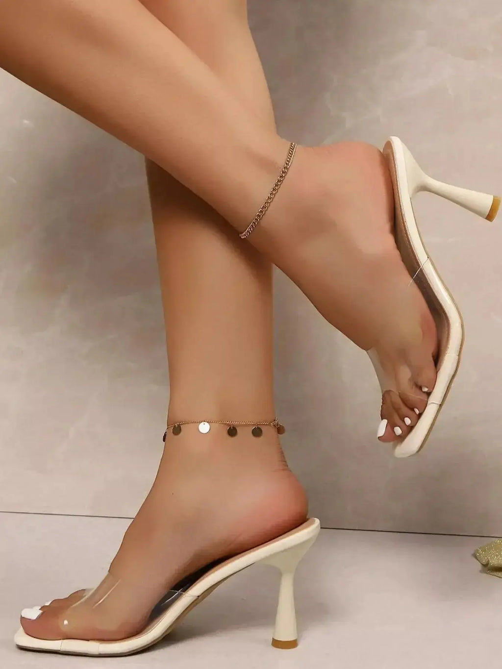Open Toe Stiletto Sandals - DaisyDrop 