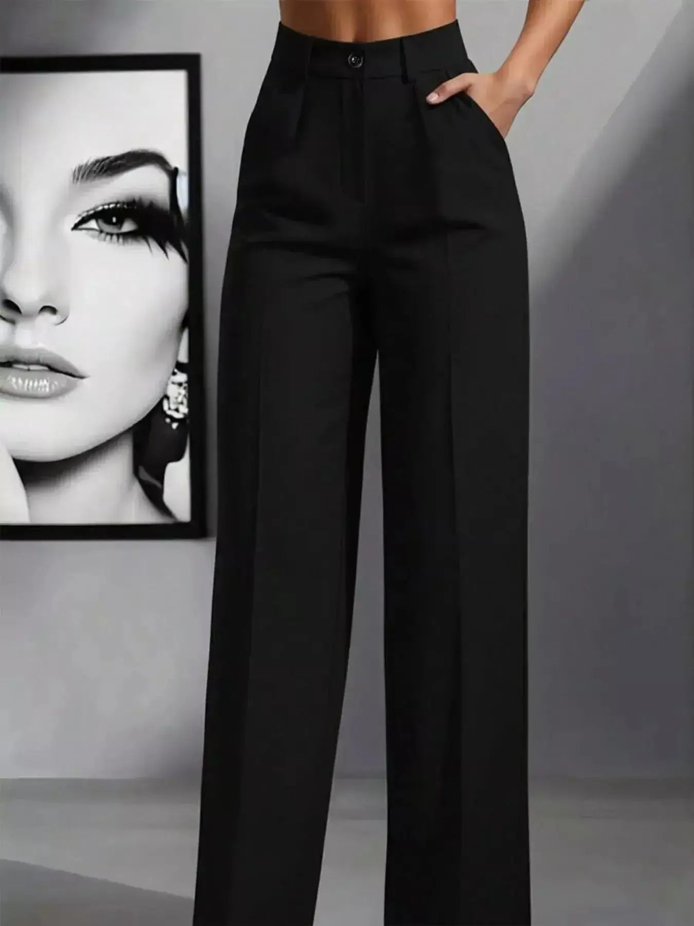 High-Waisted Wide Leg Pants - DaisyDrop 