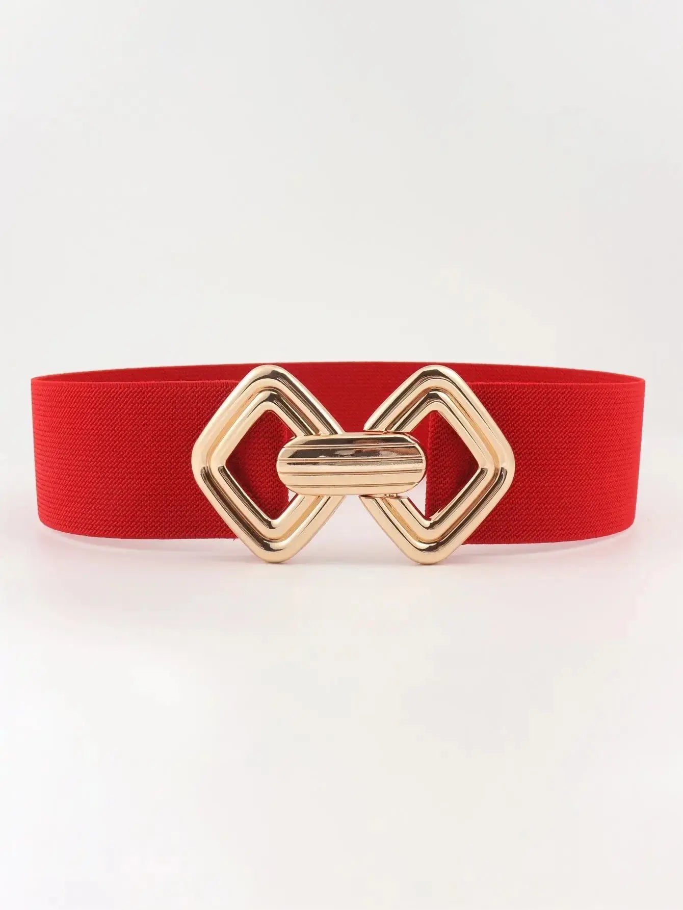 Geometric Buckle Elastic Wide Belt - DaisyDrop 