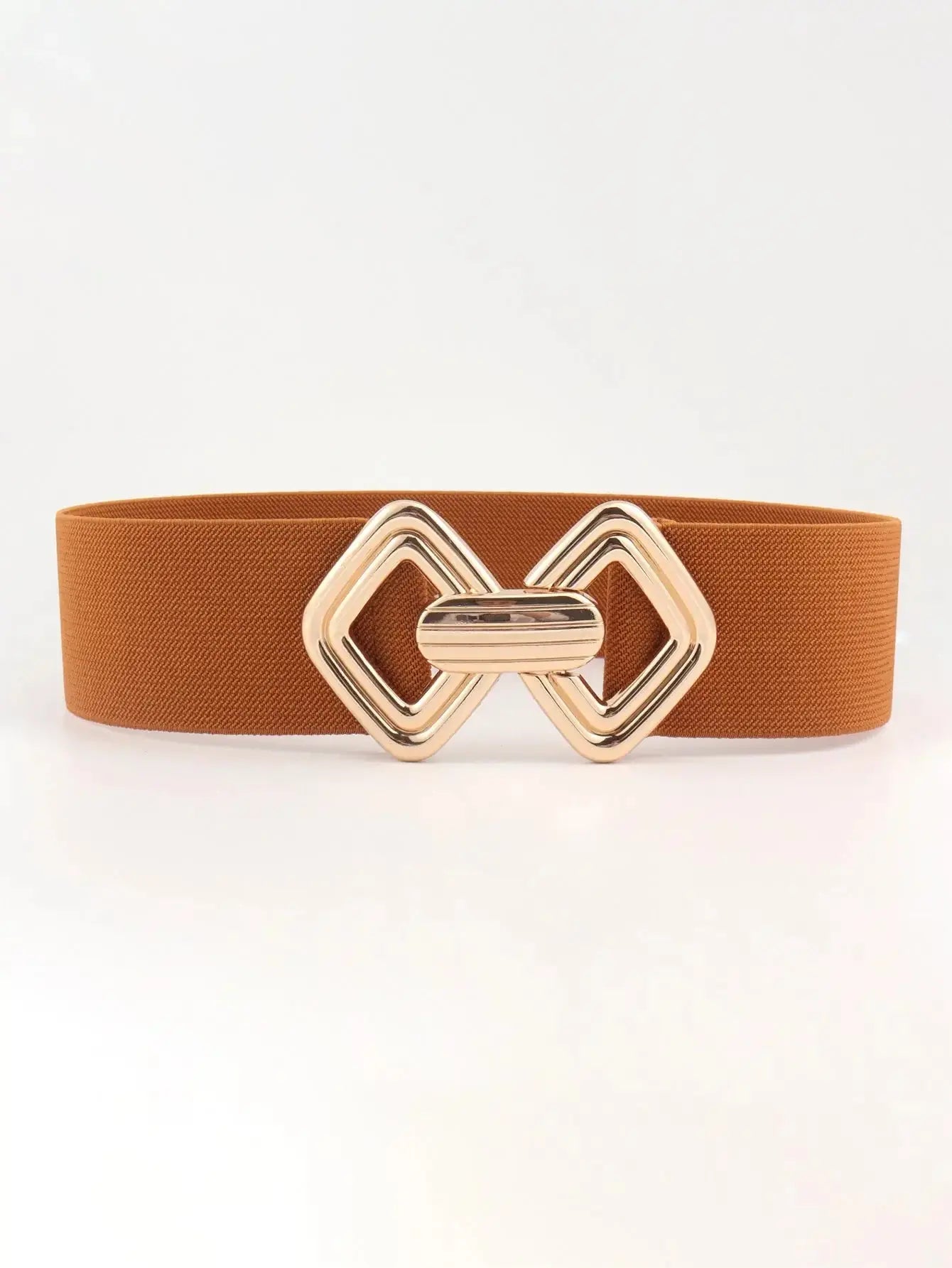 Geometric Buckle Elastic Wide Belt - DaisyDrop 