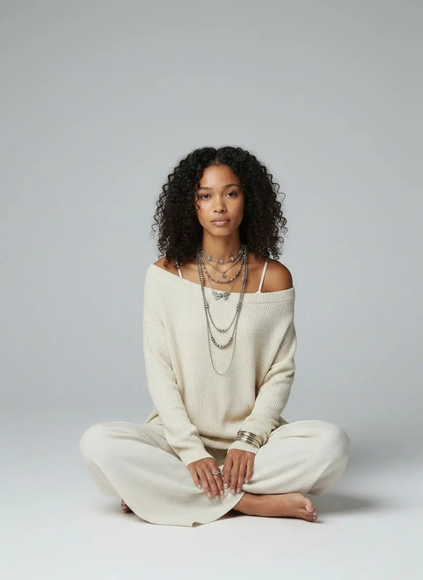 Model sitting while wearing Slim Ribbed Mineral Wash Tank Top